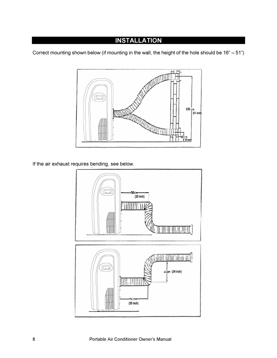 Equator PAC 8, PAC 12, PAC 10 owner manual Installation 