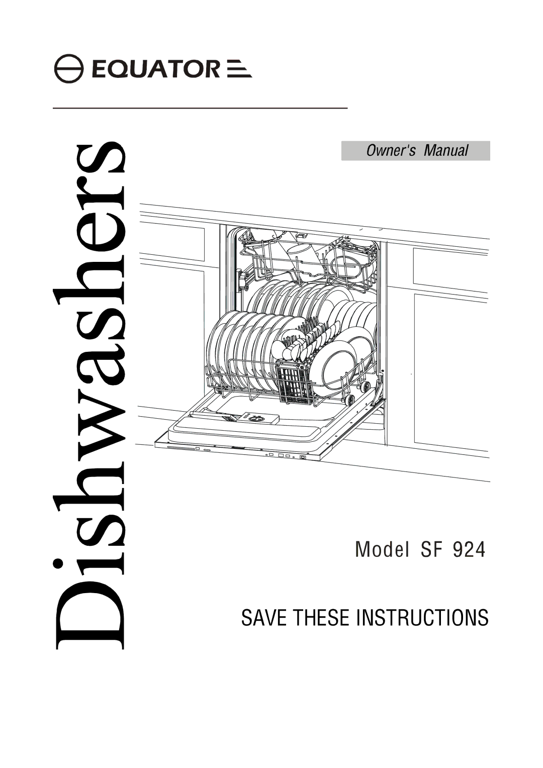 Equator SF 924 manual Model 