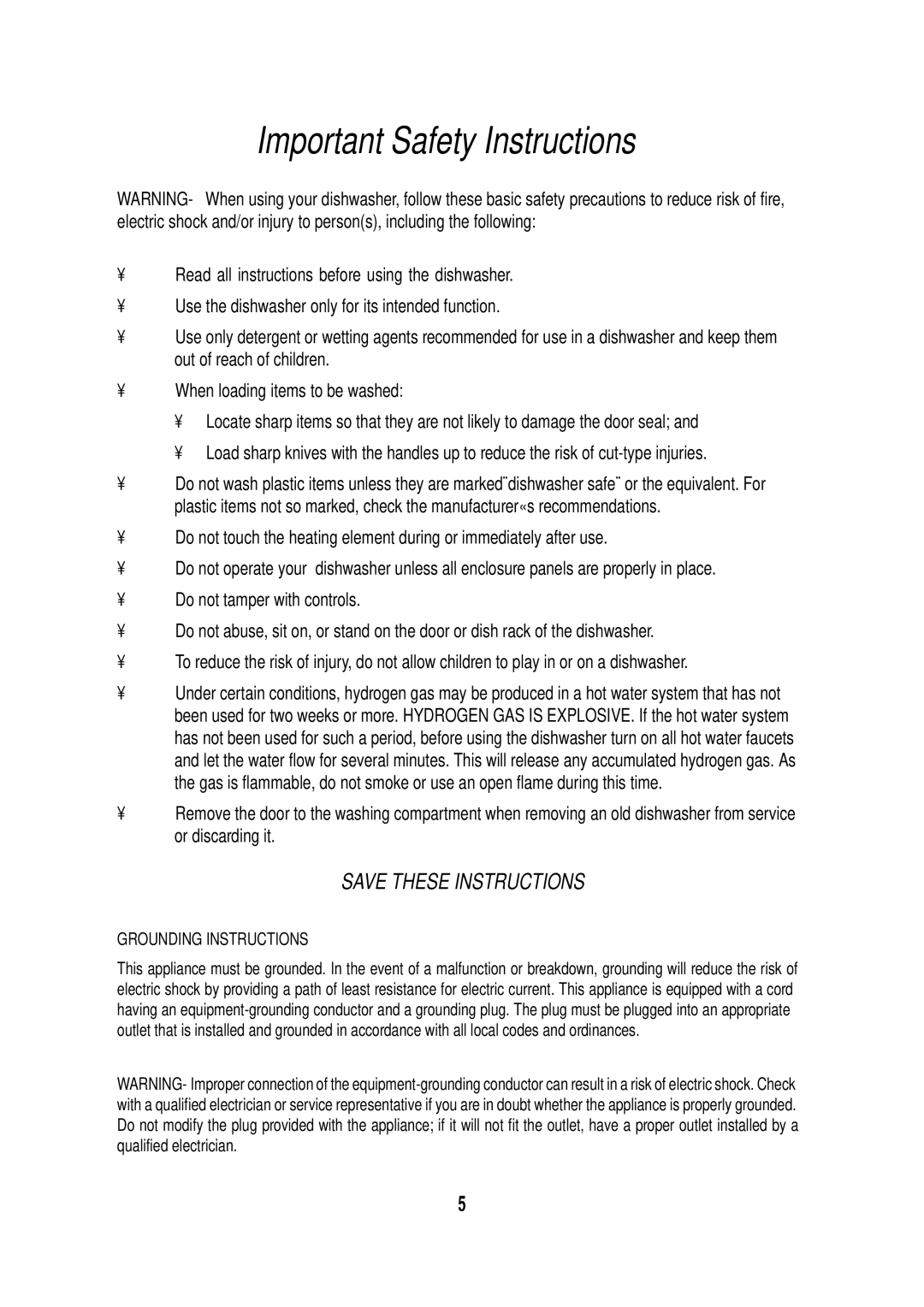 Equator WB 72, WB 65, SB65, BB65 manual Important Safety Instructions, Grounding Instructions 