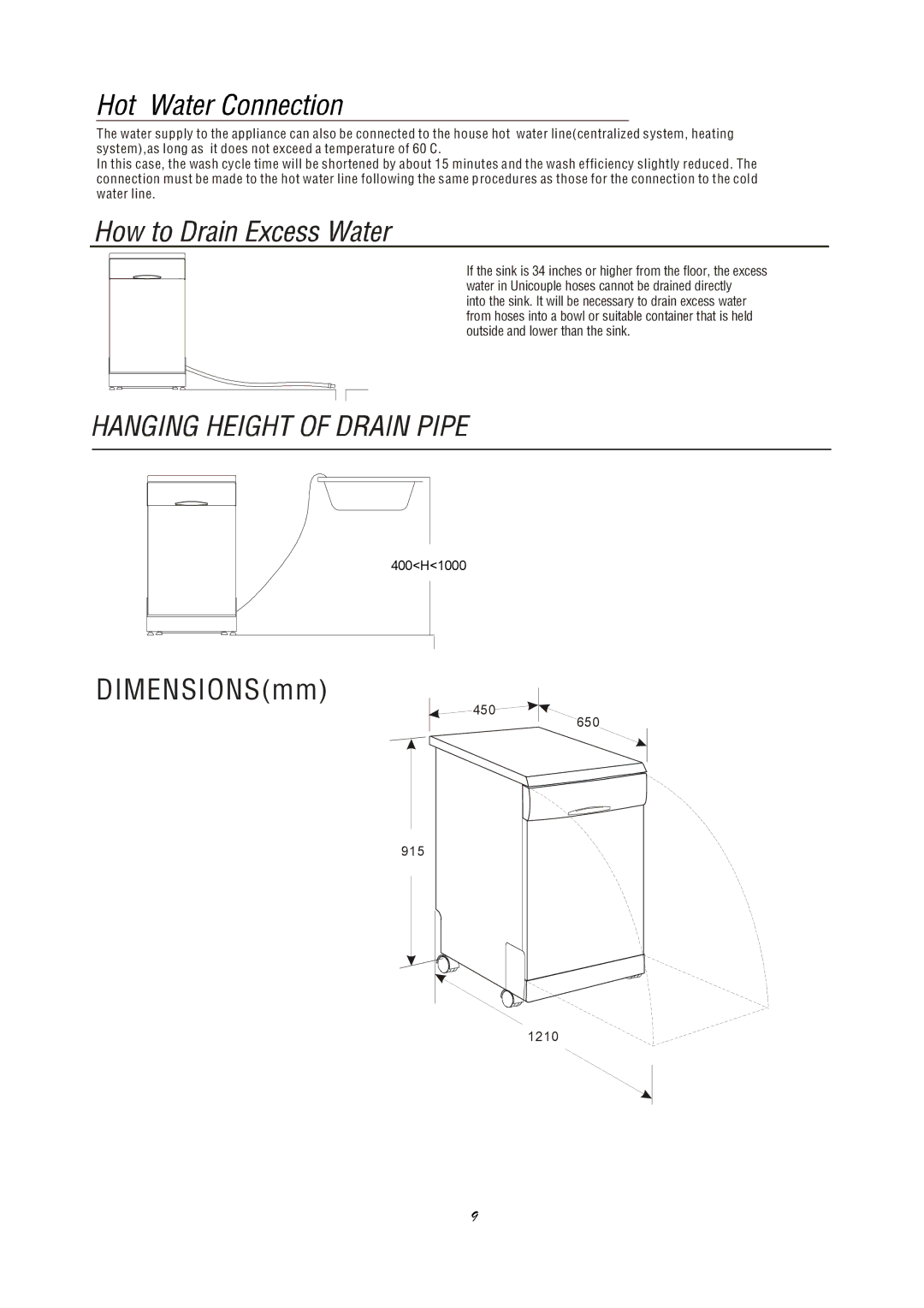 Equator SP 818, WP 818 manual DIMENSIONSmm 