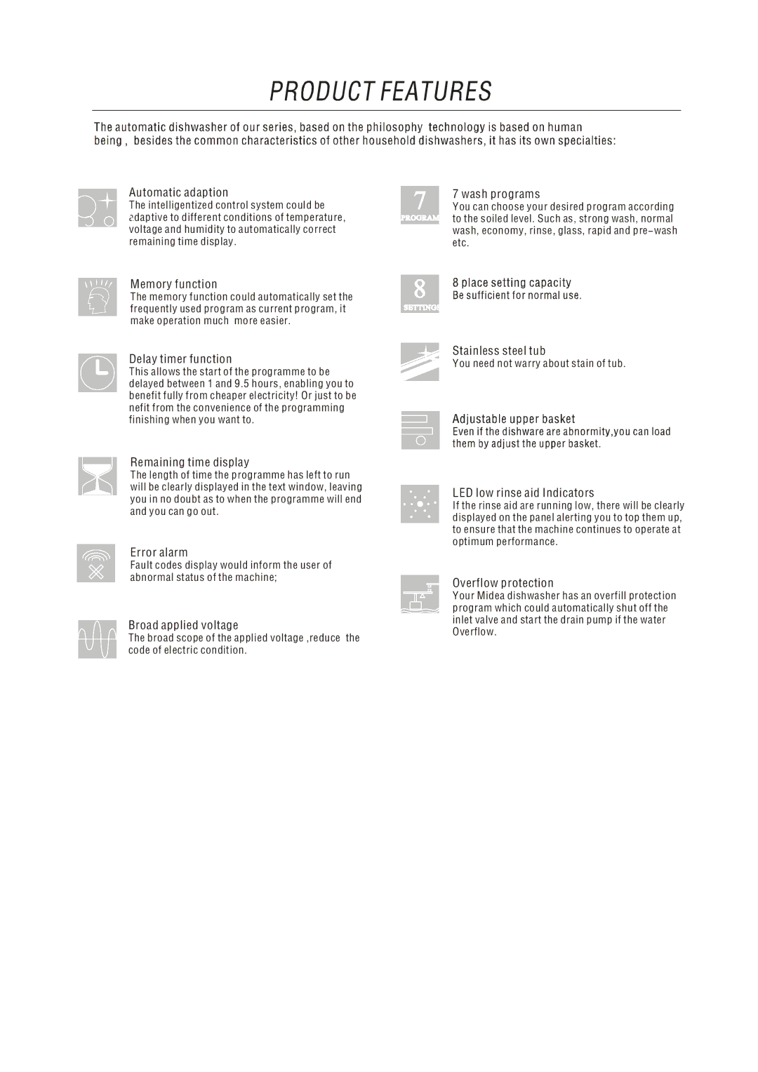 Equator WP 818, SP 818 manual Error alarm 