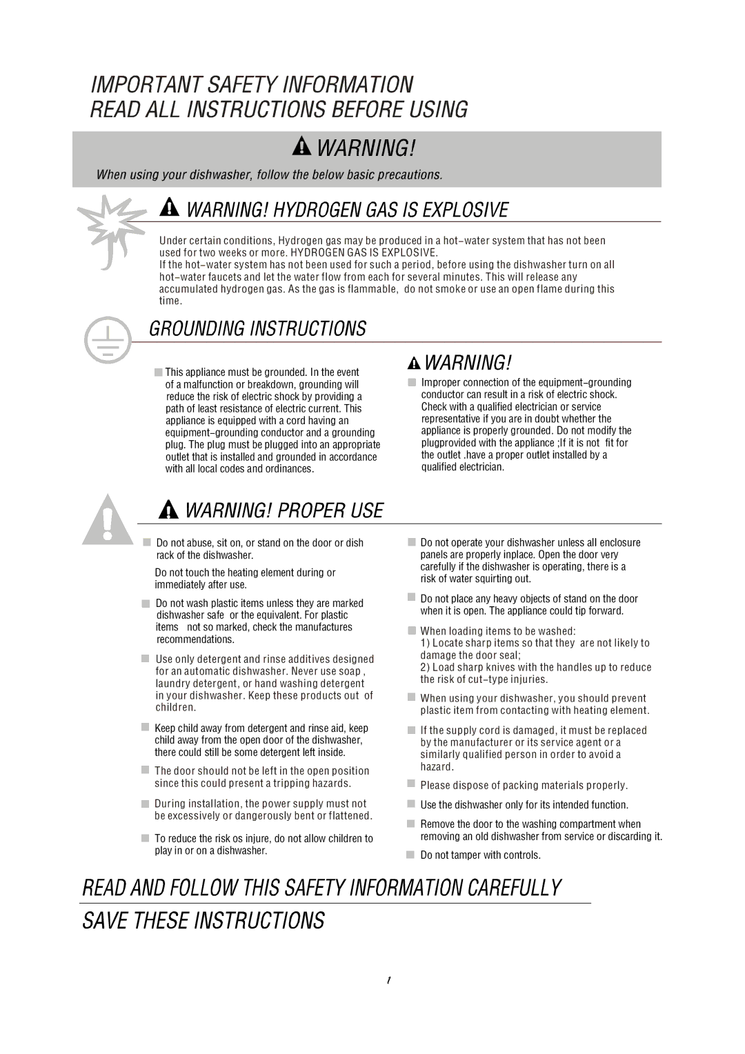 Equator SP 818, WP 818 manual Do not tamper with controls 