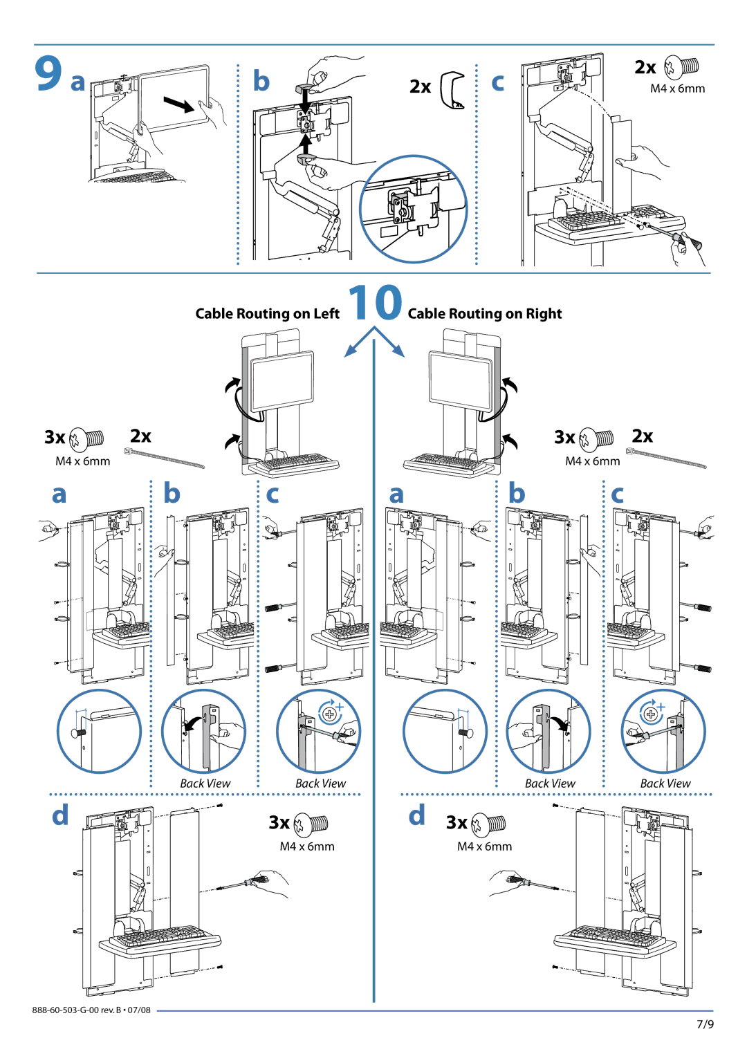 Ergotron 888-122 manual M4 x 6mm 