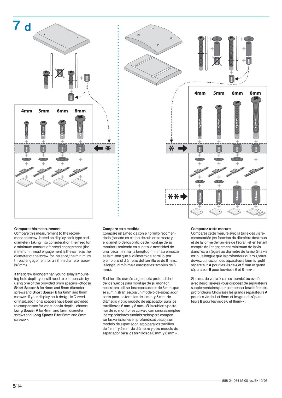 Ergotron Mobile MediaCenter UHD manual Compare this measurement, Compare esta medida, Comparez cette mesure 