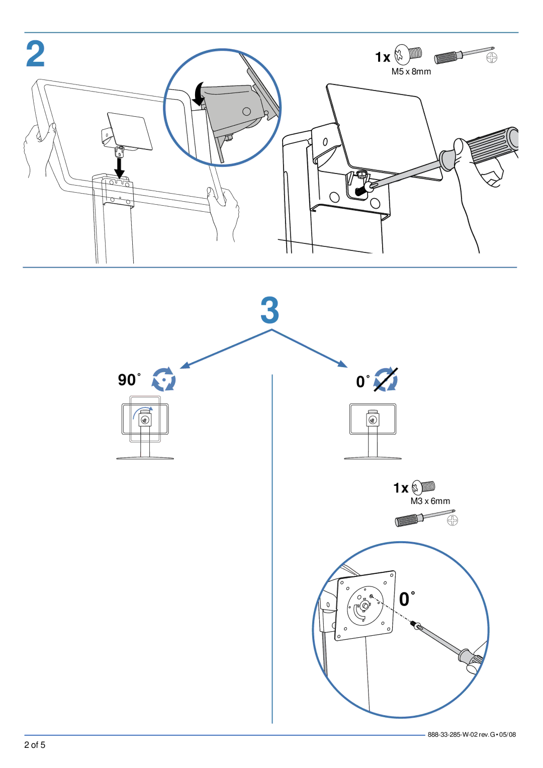 Ergotron Widescreen Stand manual 90˚ 