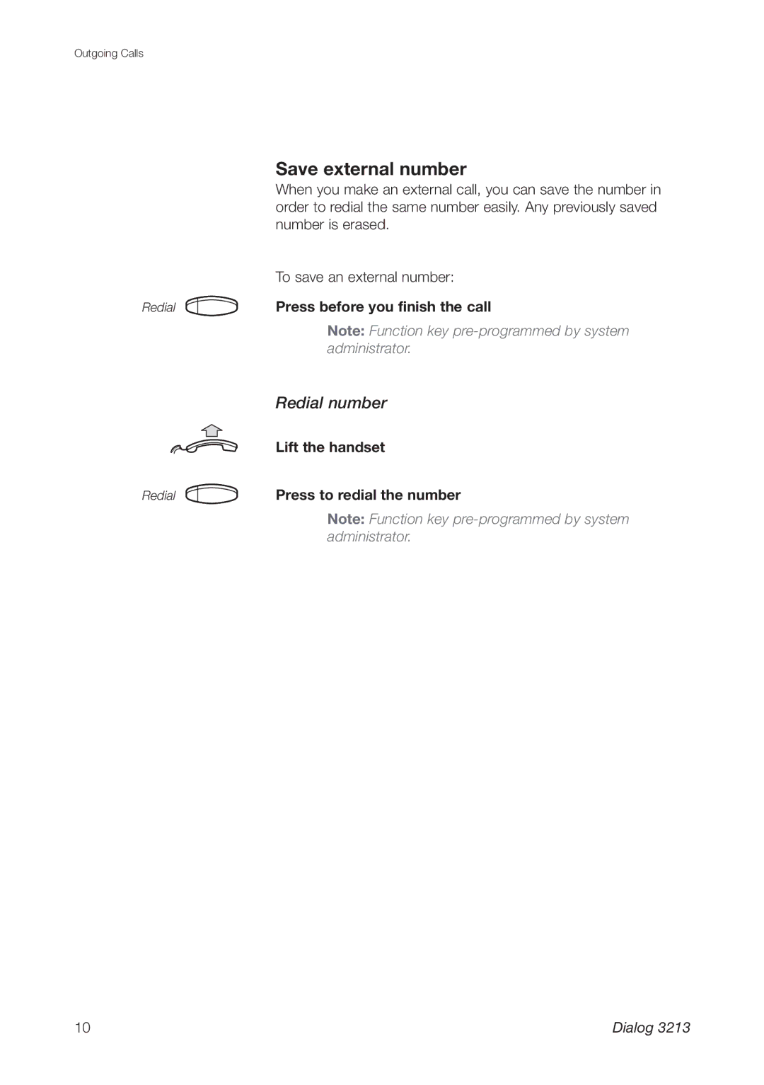 Ericsson 3213 manual Save external number 