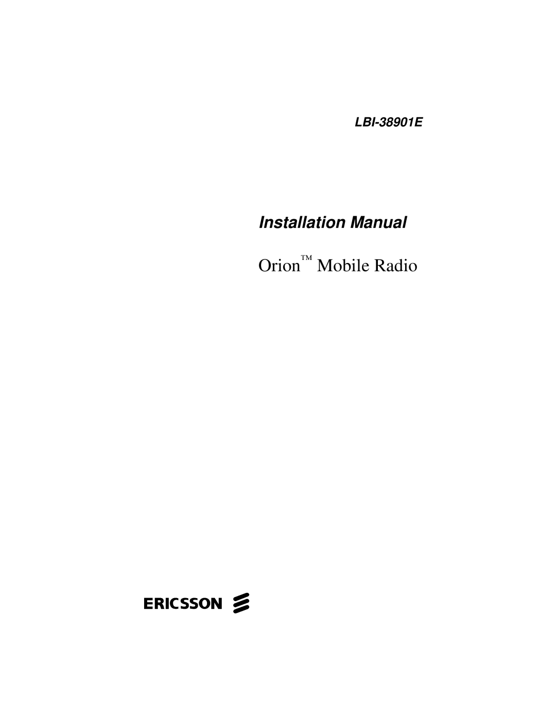 Ericsson 38901E installation manual Ericssonz 