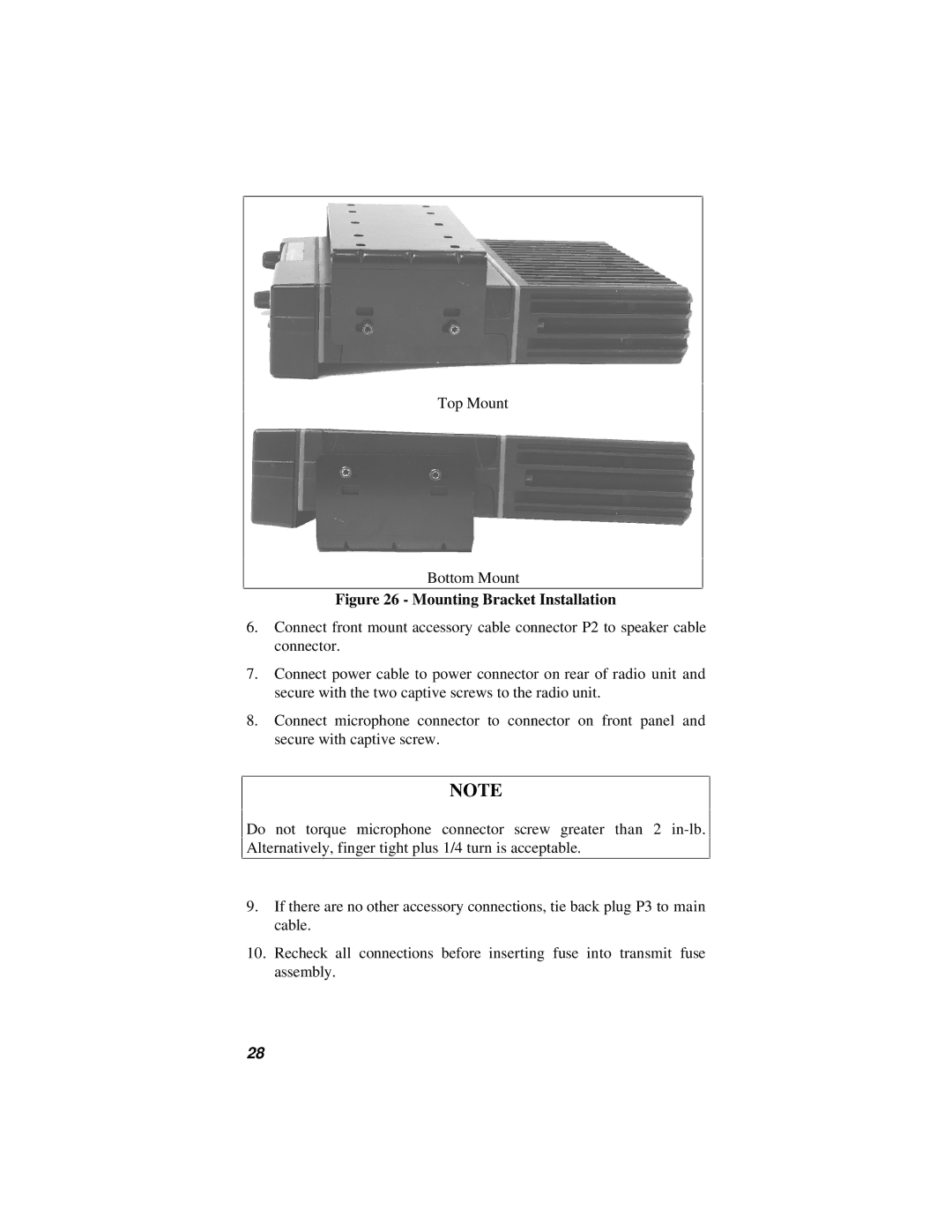 Ericsson 38901E installation manual Mounting Bracket Installation 