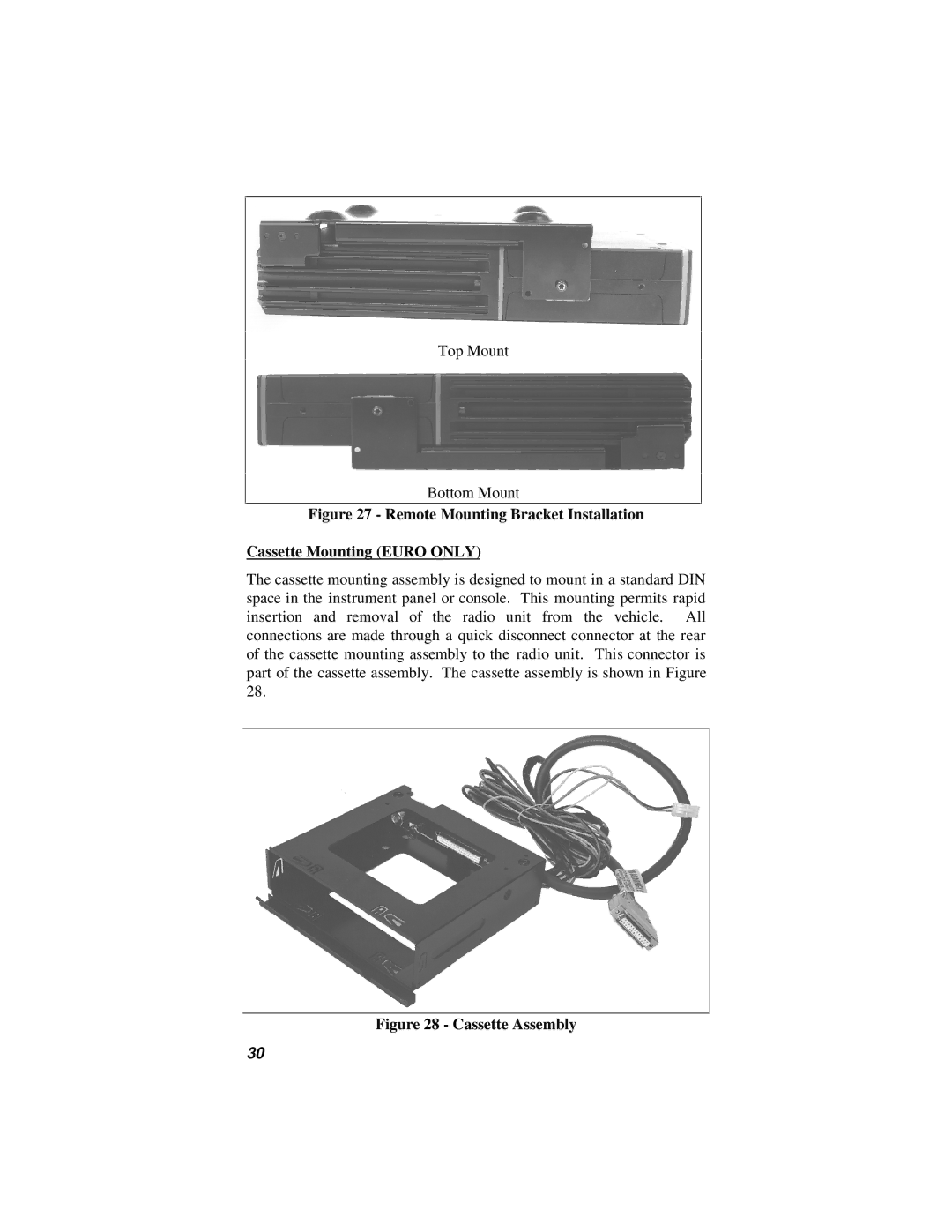 Ericsson 38901E installation manual Cassette Assembly 