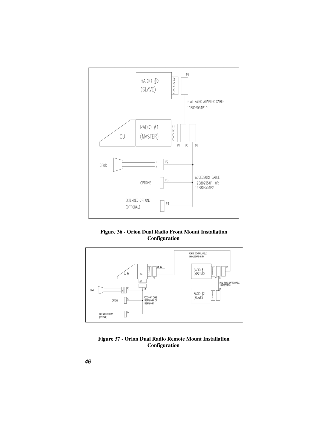 Ericsson 38901E installation manual Orion Dual Radio Front Mount Installation Configuration 