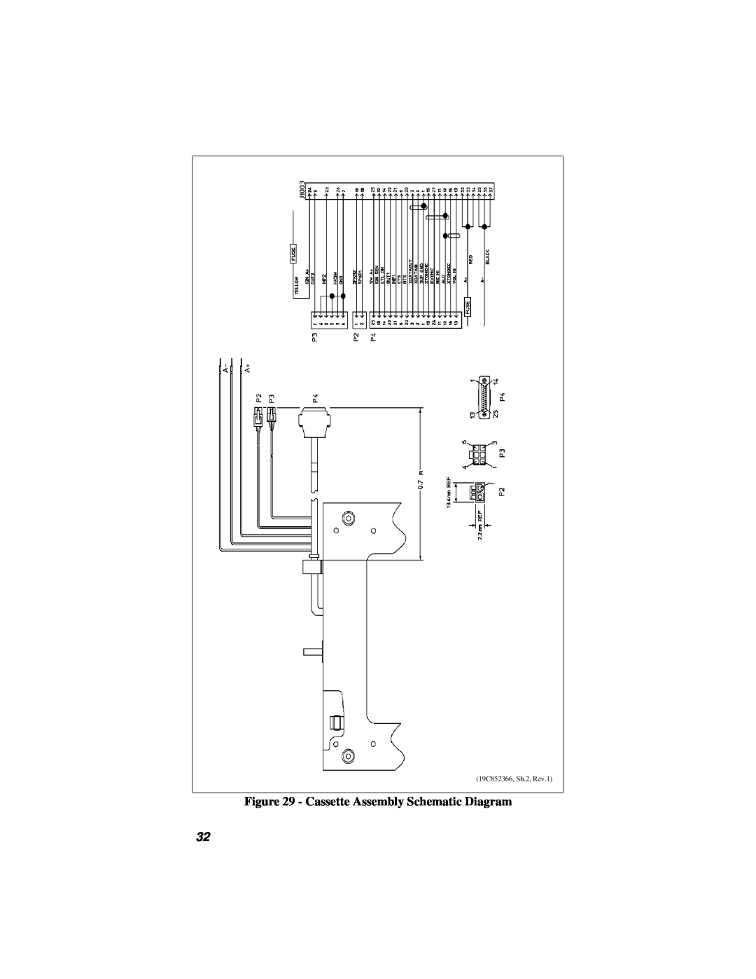 Ericsson 38901E installation manual Cassette Assembly Schematic Diagram, 19C852366, Sh.2, Rev.1 