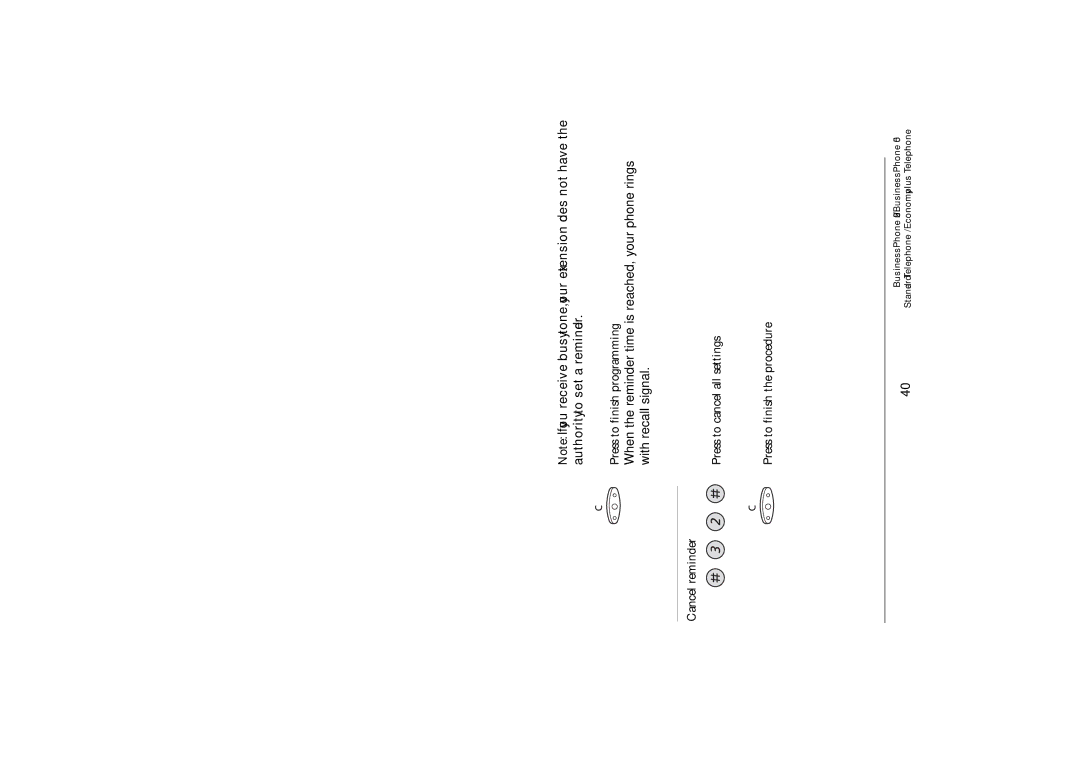 Ericsson 250 manual Other Useful Facilities, Reminder, Dial reminder time and press 