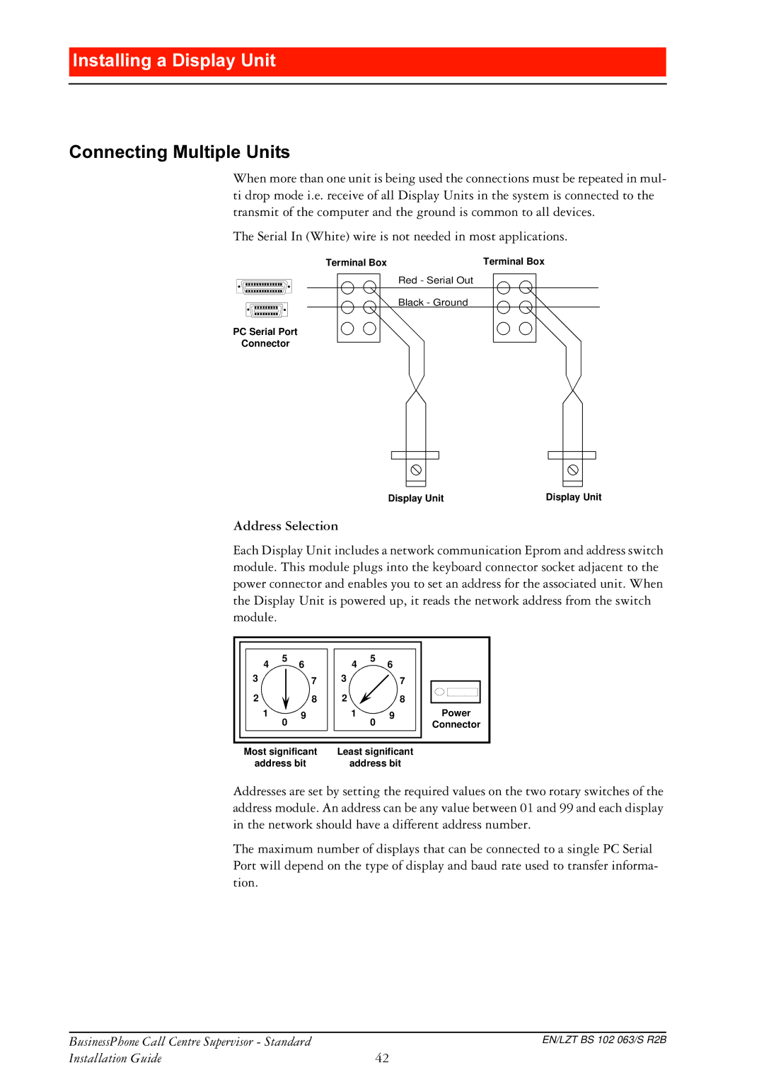 Ericsson BusinessPhone manual RQQHFWLQJ0XOWLSOH8QLWV, Address Selection 