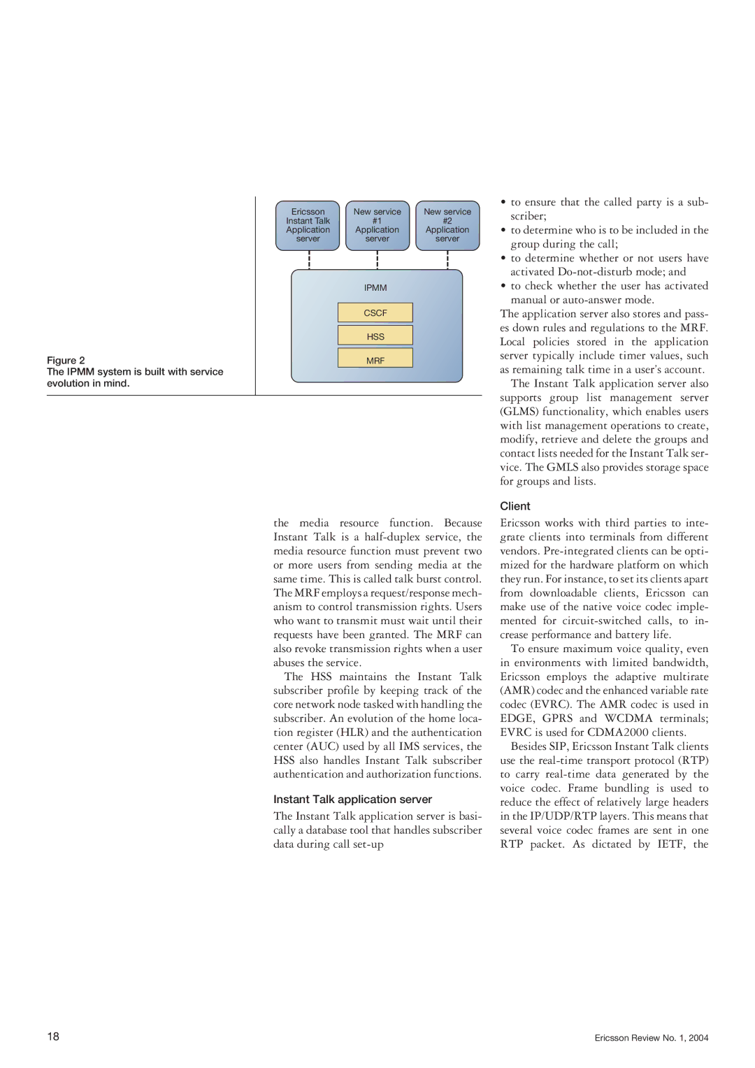 Ericsson CDMA2000 specifications Client 