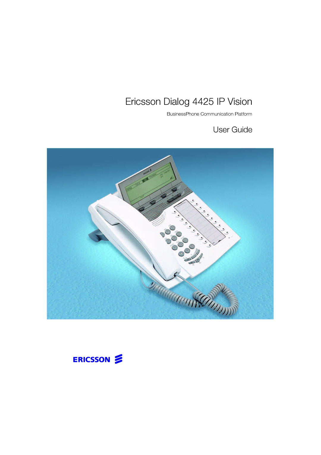 Ericsson Dialog 4425 manual User Guide, Cover Page Graphic 