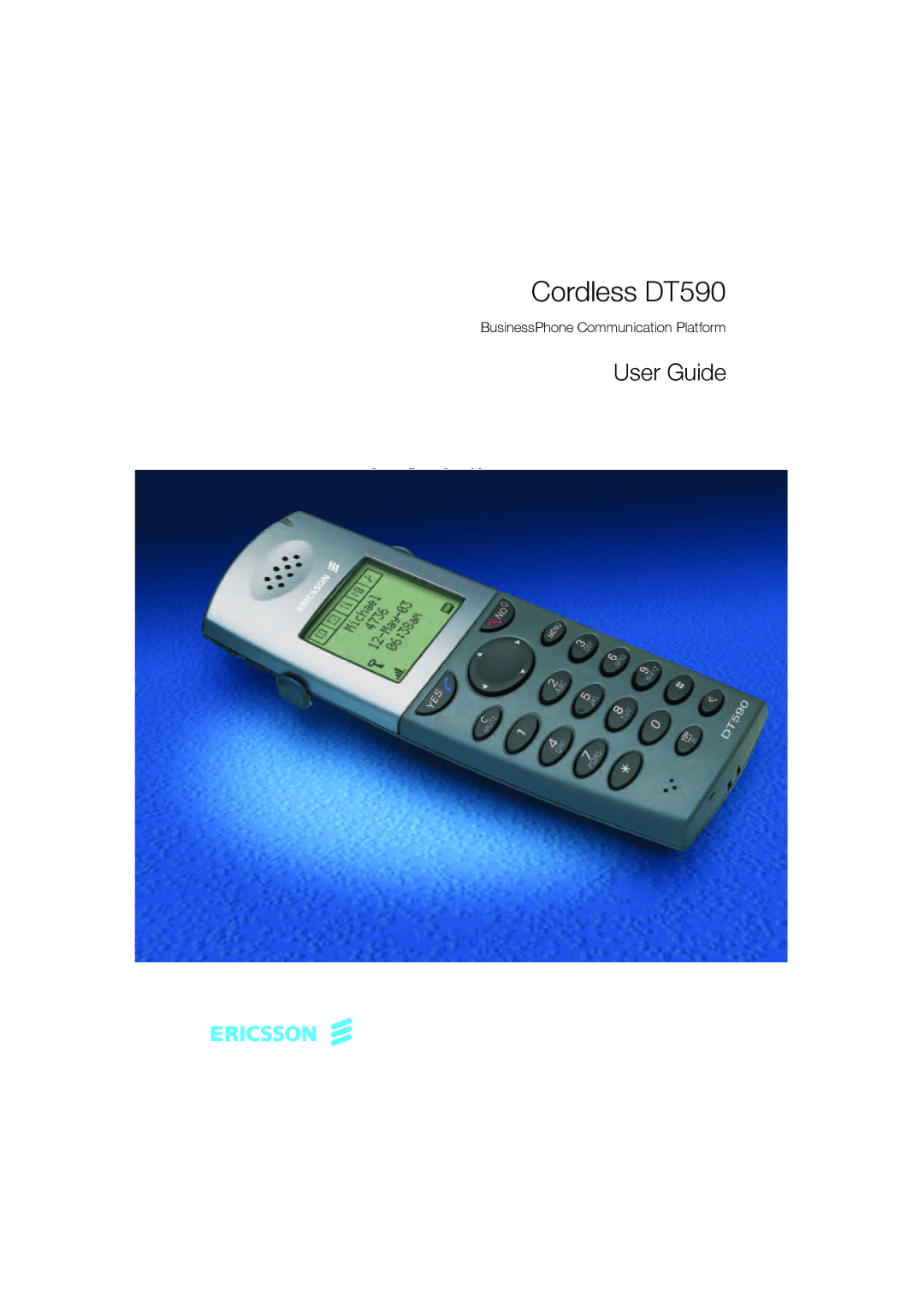 Ericsson DT590 manual User Guide, Cover Page Graphic 