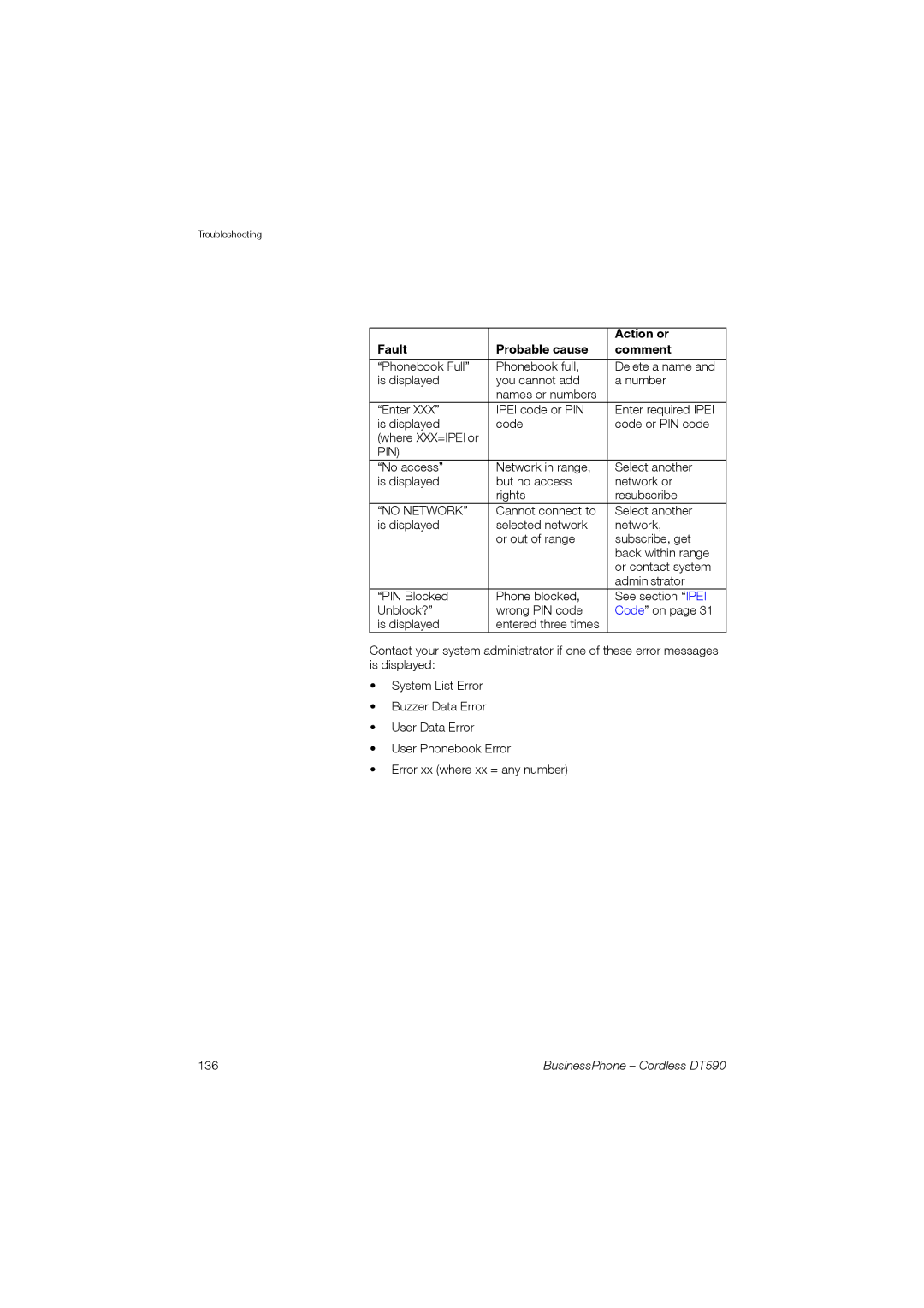 Ericsson DT590 manual 136 