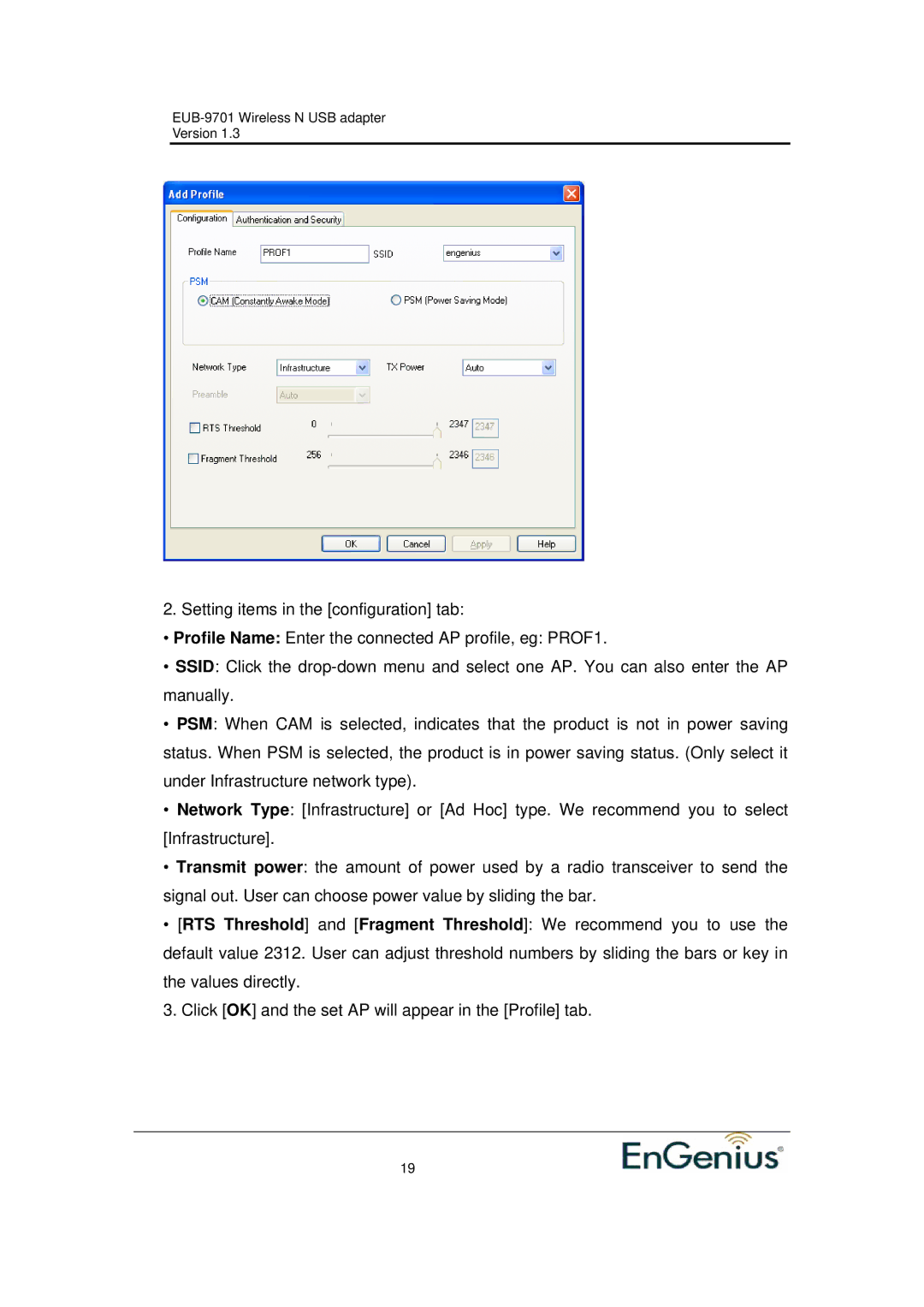 Ericsson EUB-9701 EXT2 user manual EUB-9701 Wireless N USB adapter Version 