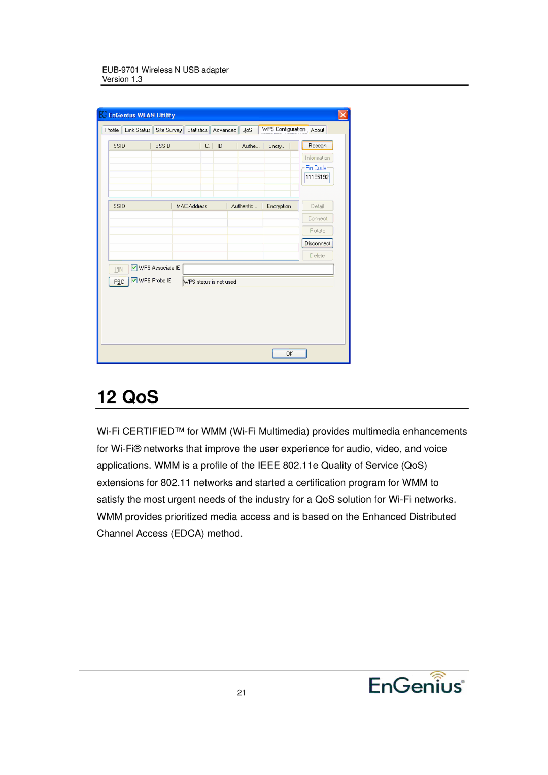 Ericsson EUB-9701 EXT2 user manual 12 QoS 