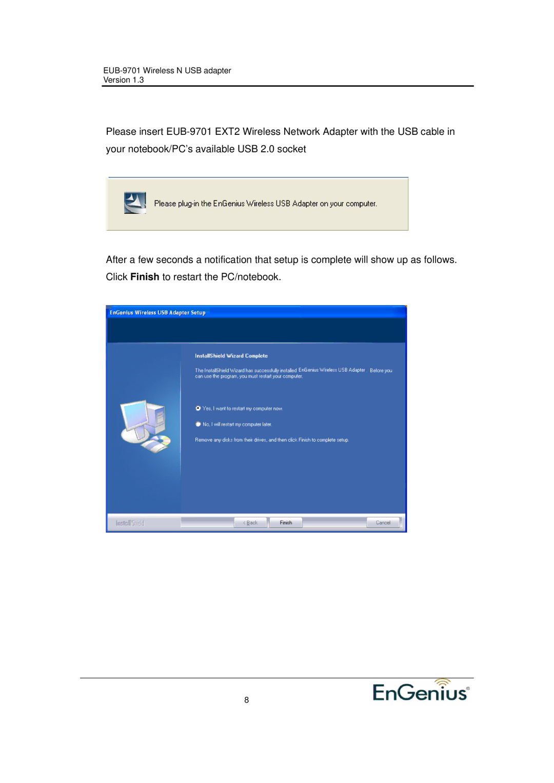 Ericsson EUB-9701 EXT2 user manual EUB-9701 Wireless N USB adapter Version 