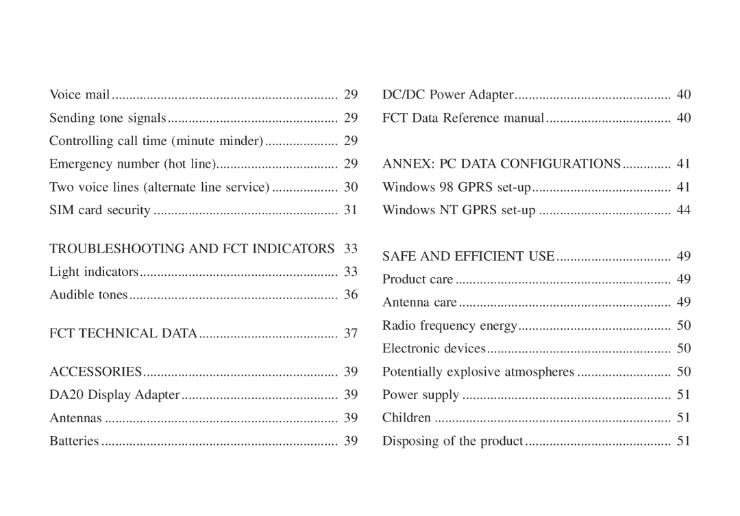 Ericsson F221m manual Troubleshooting and FCT Indicators 