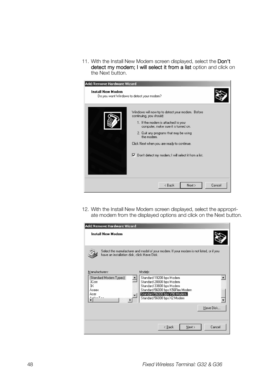 Ericsson manual Fixed Wireless Terminal G32 & G36 