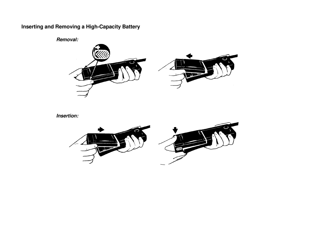 Ericsson GH198 user manual Inserting and Removing a High-Capacity Battery 