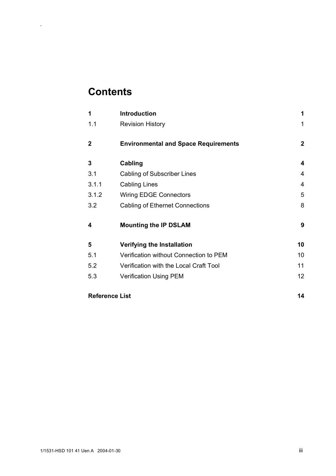 Ericsson EDN312, IP DSLAM manual Contents 