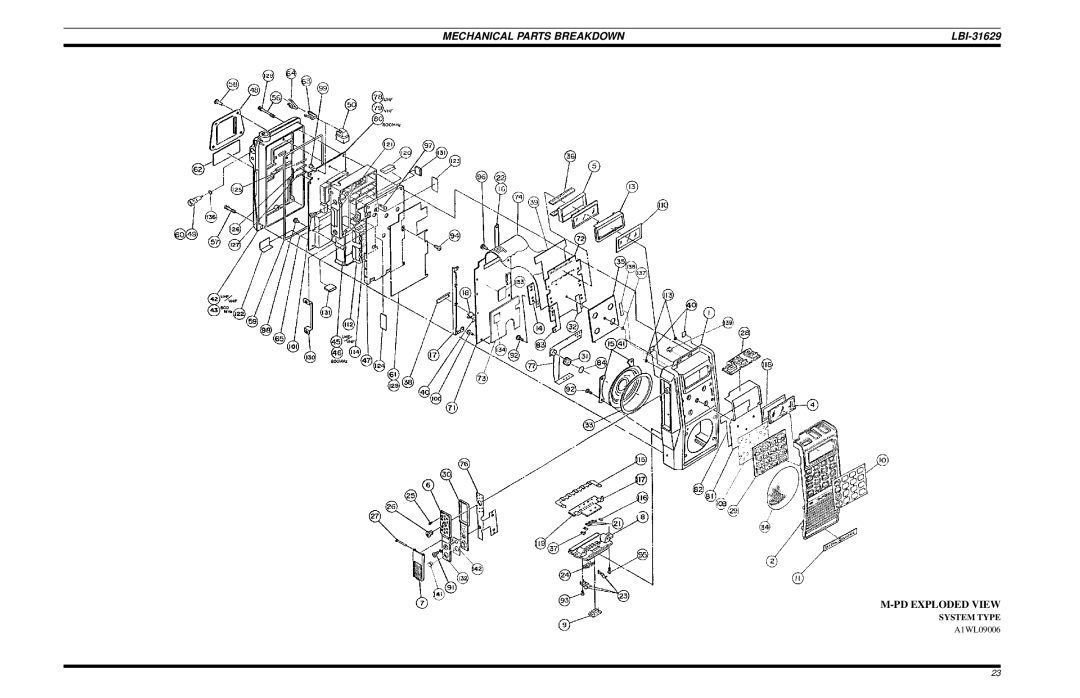 Ericsson LBI-31629B manual Mechanical Parts Breakdown 