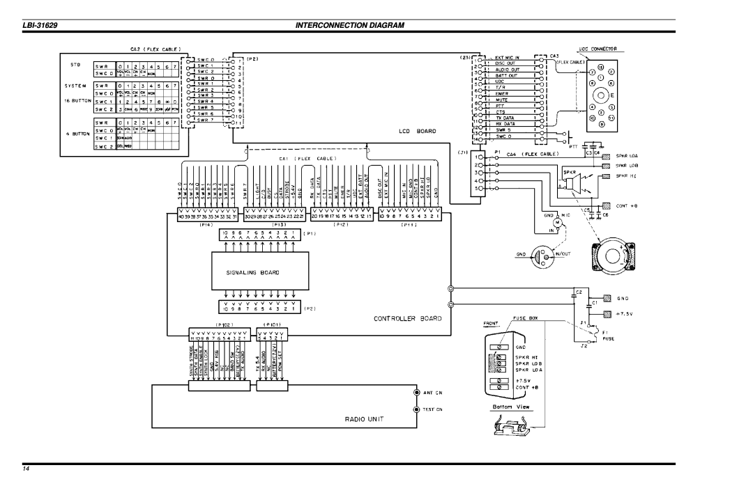 Ericsson LBI-31629B manual Interconnection Diagram 