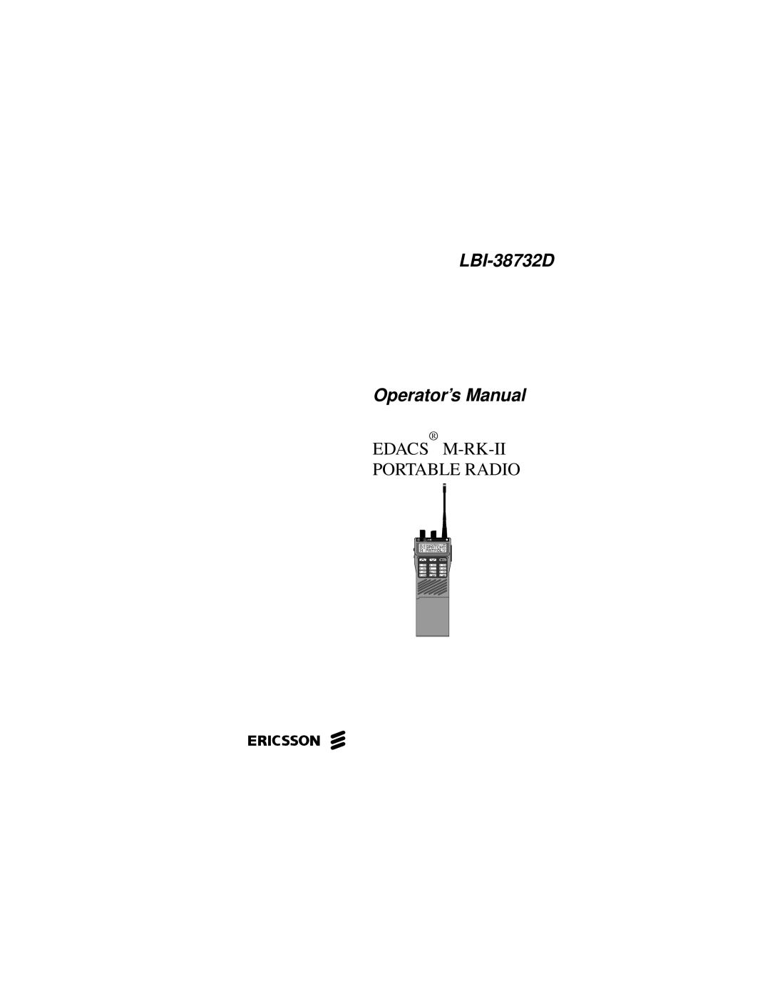 Ericsson LBI-38732D manual Ericssonz 