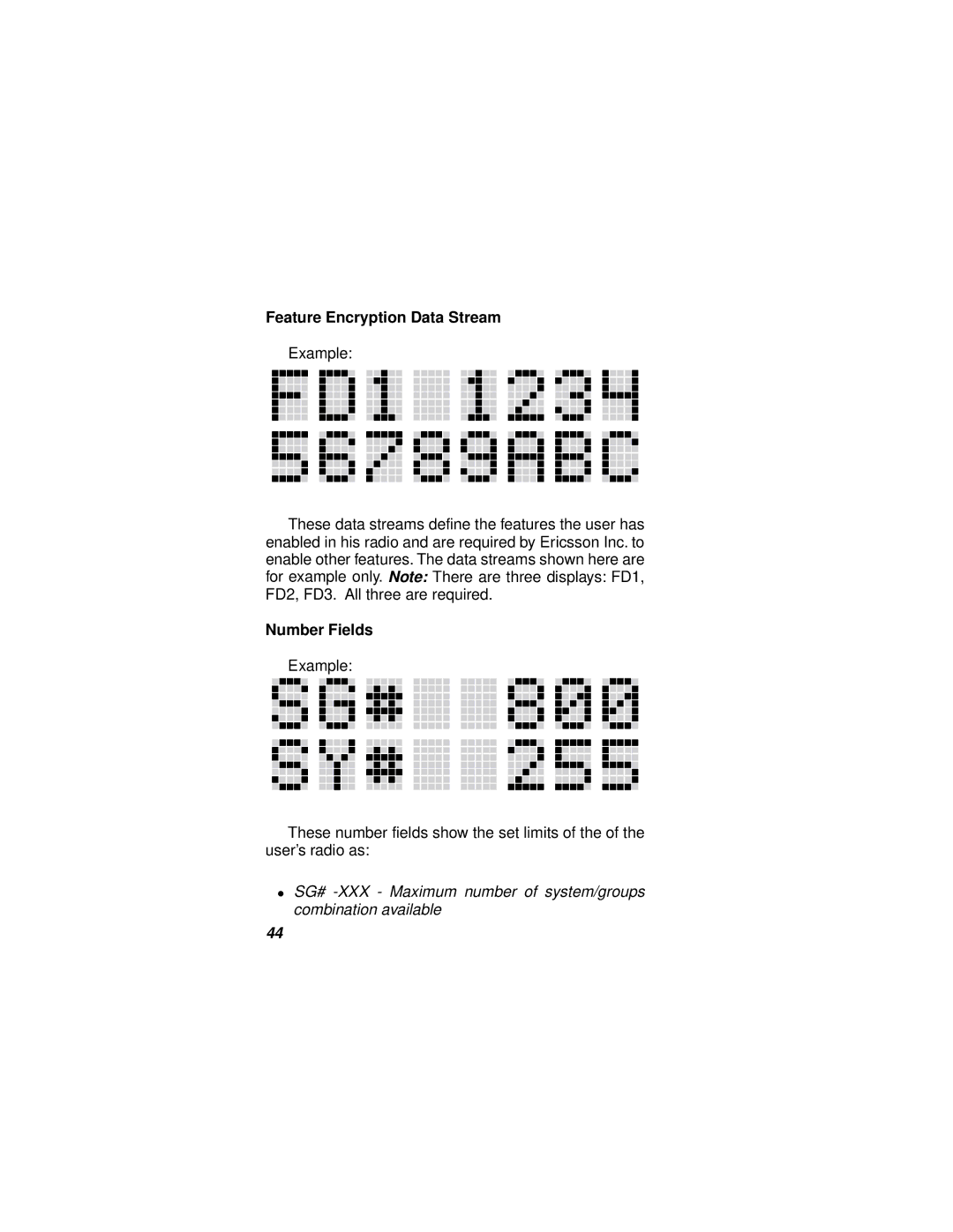 Ericsson LBI-38732E manual Feature Encryption Data Stream, Number Fields 