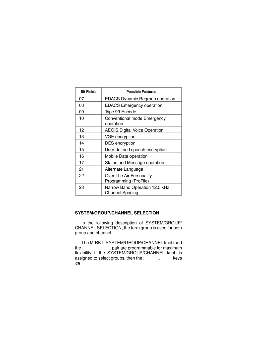 Ericsson LBI-38732E manual SYSTEM/GROUP/CHANNEL Selection 