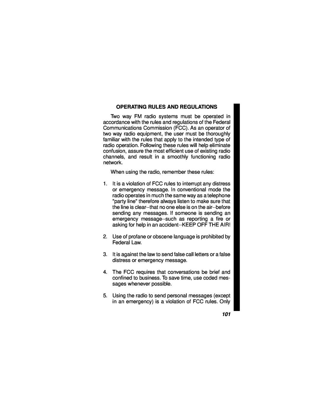Ericsson LBI-38732E manual Operating Rules And Regulations 
