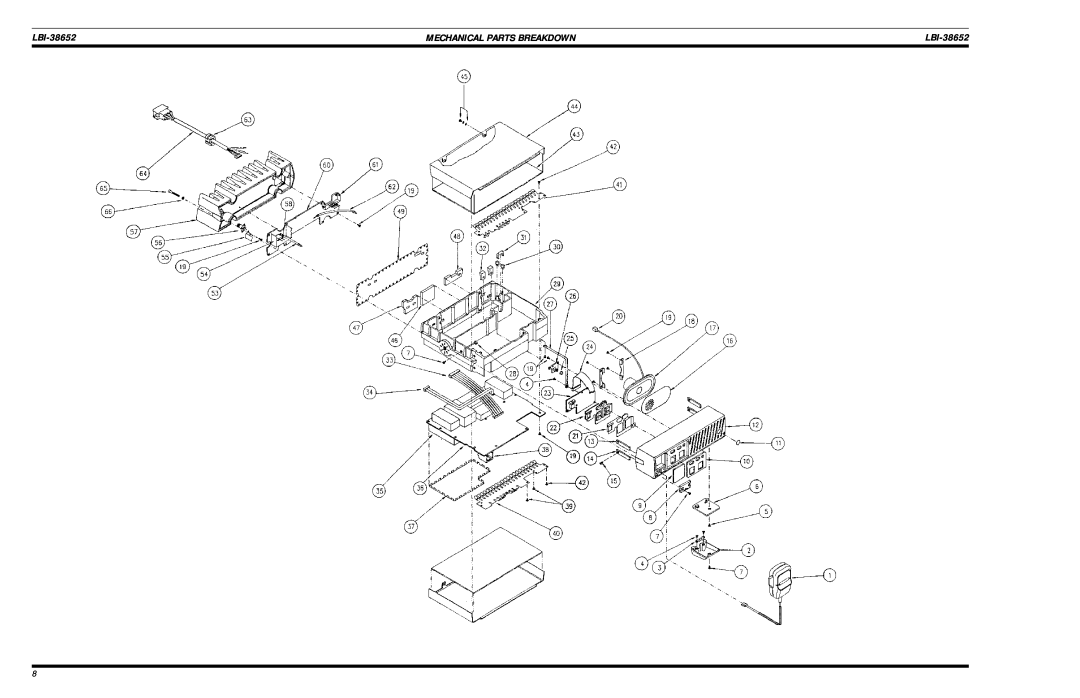 Ericsson LBI-38756 manual Mechanical Parts Breakdown, LBI-38652 