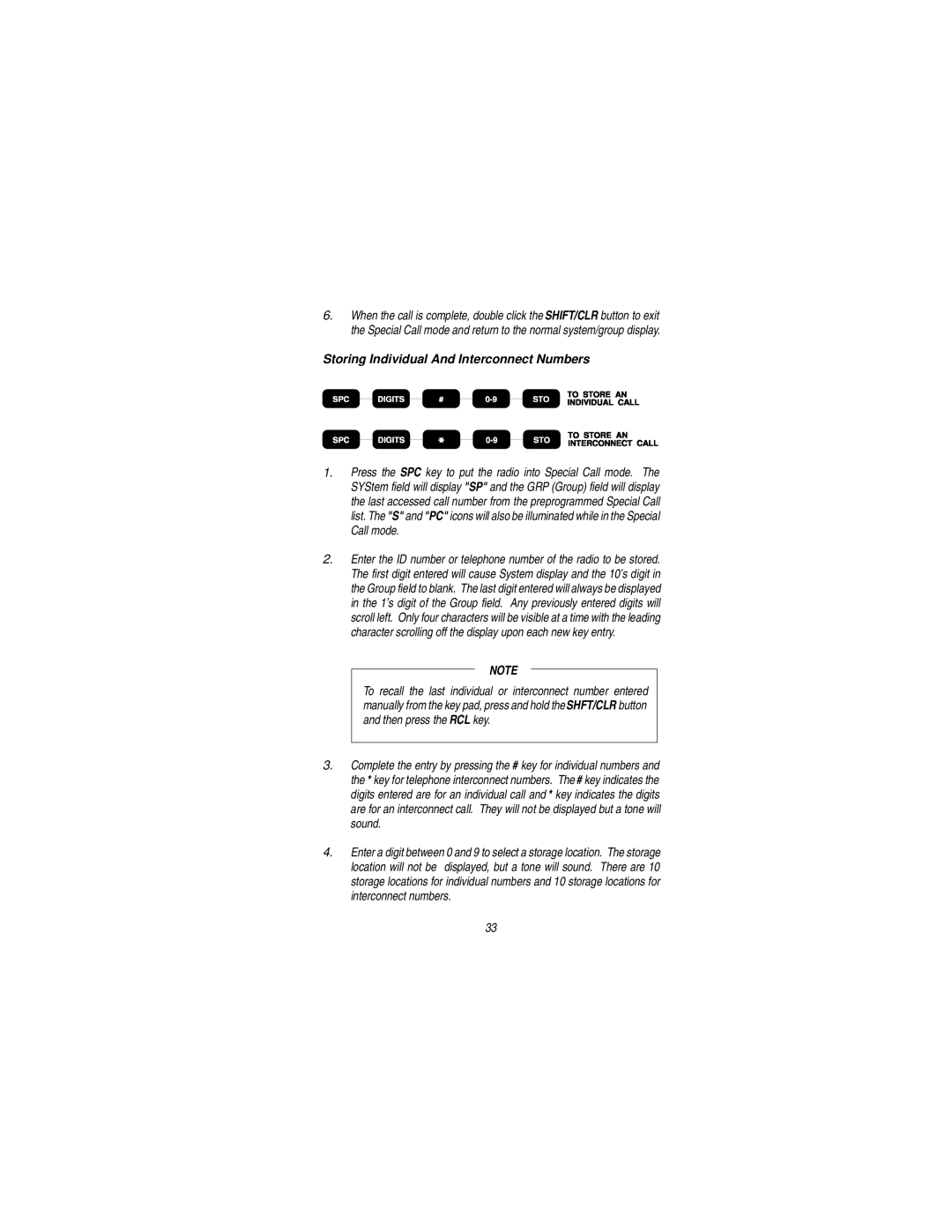 Ericsson LBI-38823C manual Storing Individual And Interconnect Numbers 