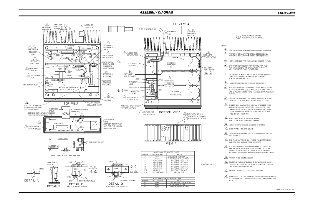 Ericsson LBI-38848D manual Assembly Diagram 