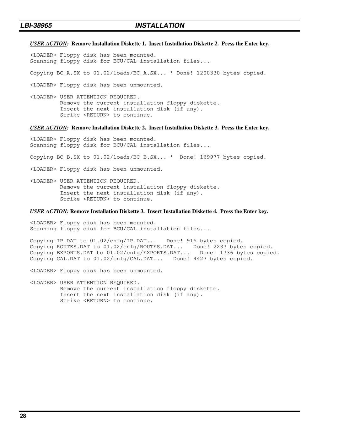 Ericsson LBI-38965B installation manual Installation 