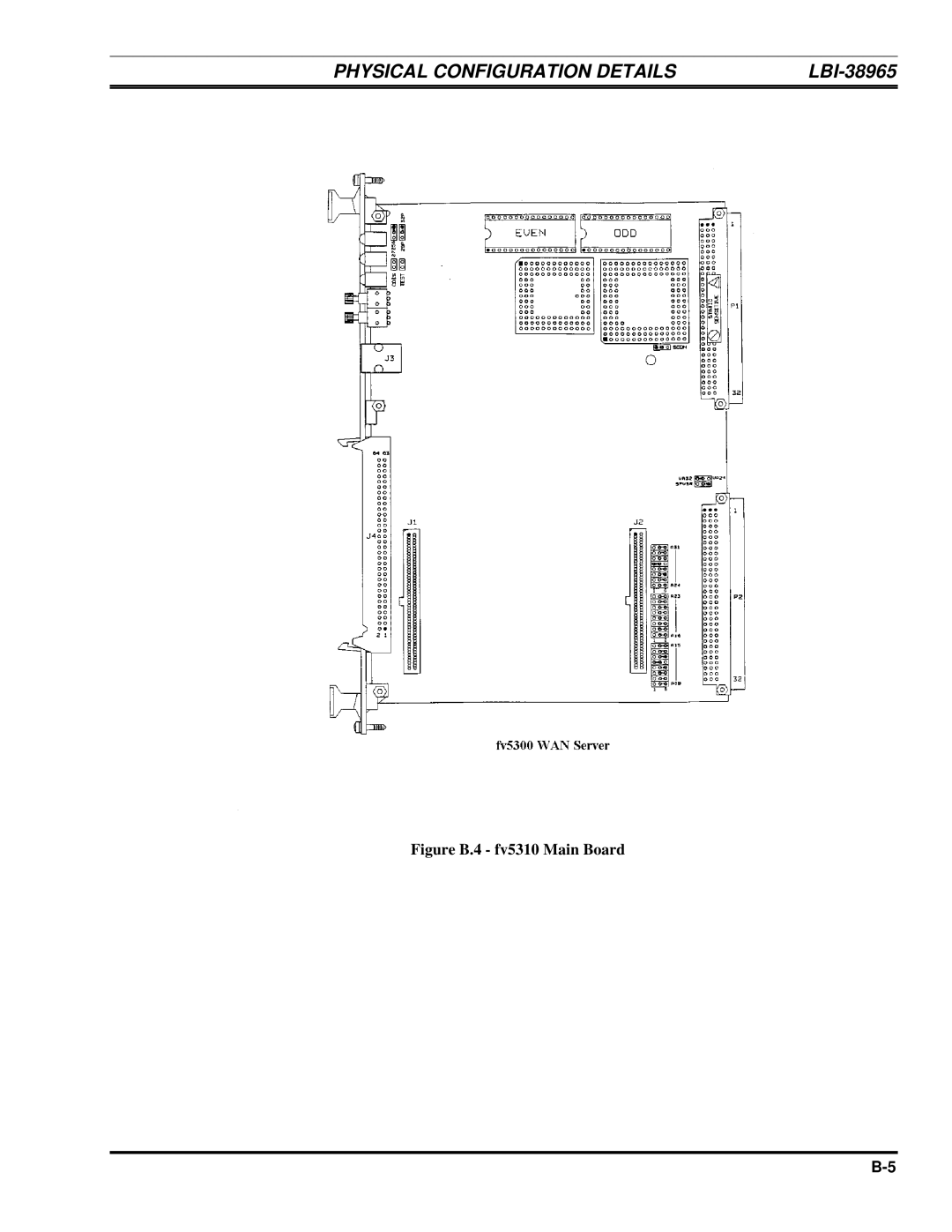 Ericsson LBI-38965B installation manual Figure B.4 fv5310 Main Board 