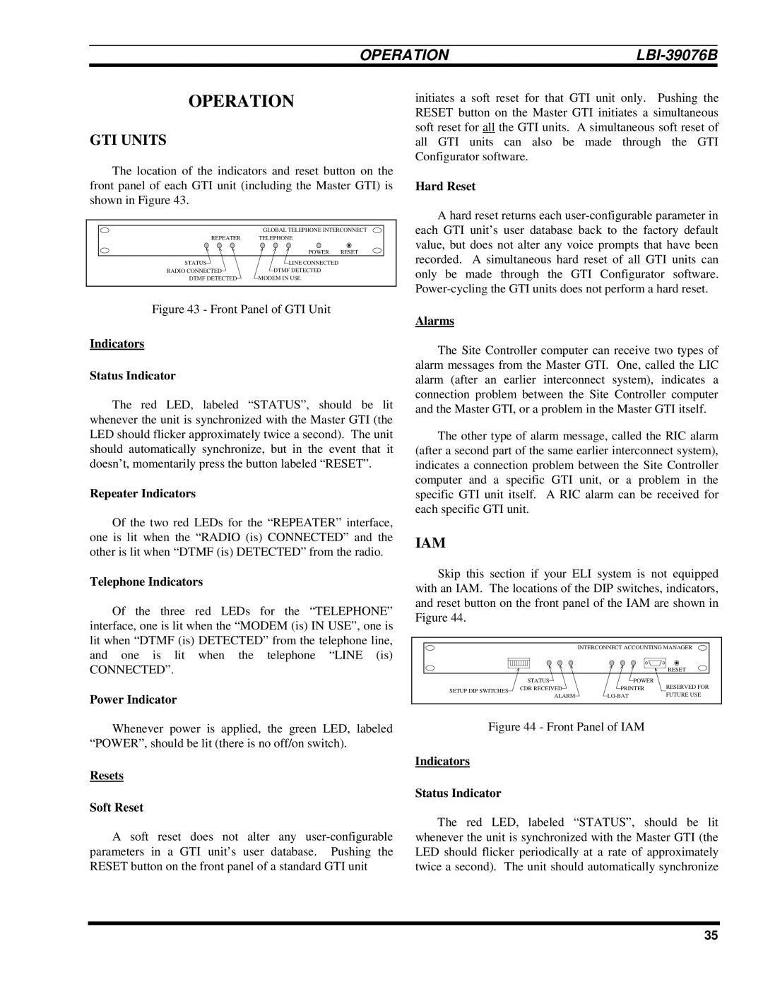 Ericsson LBI-39076B system manual Operation 