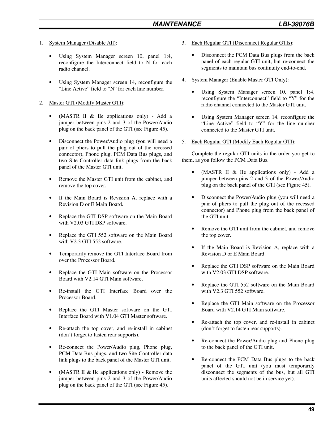 Ericsson LBI-39076B system manual Maintenance 