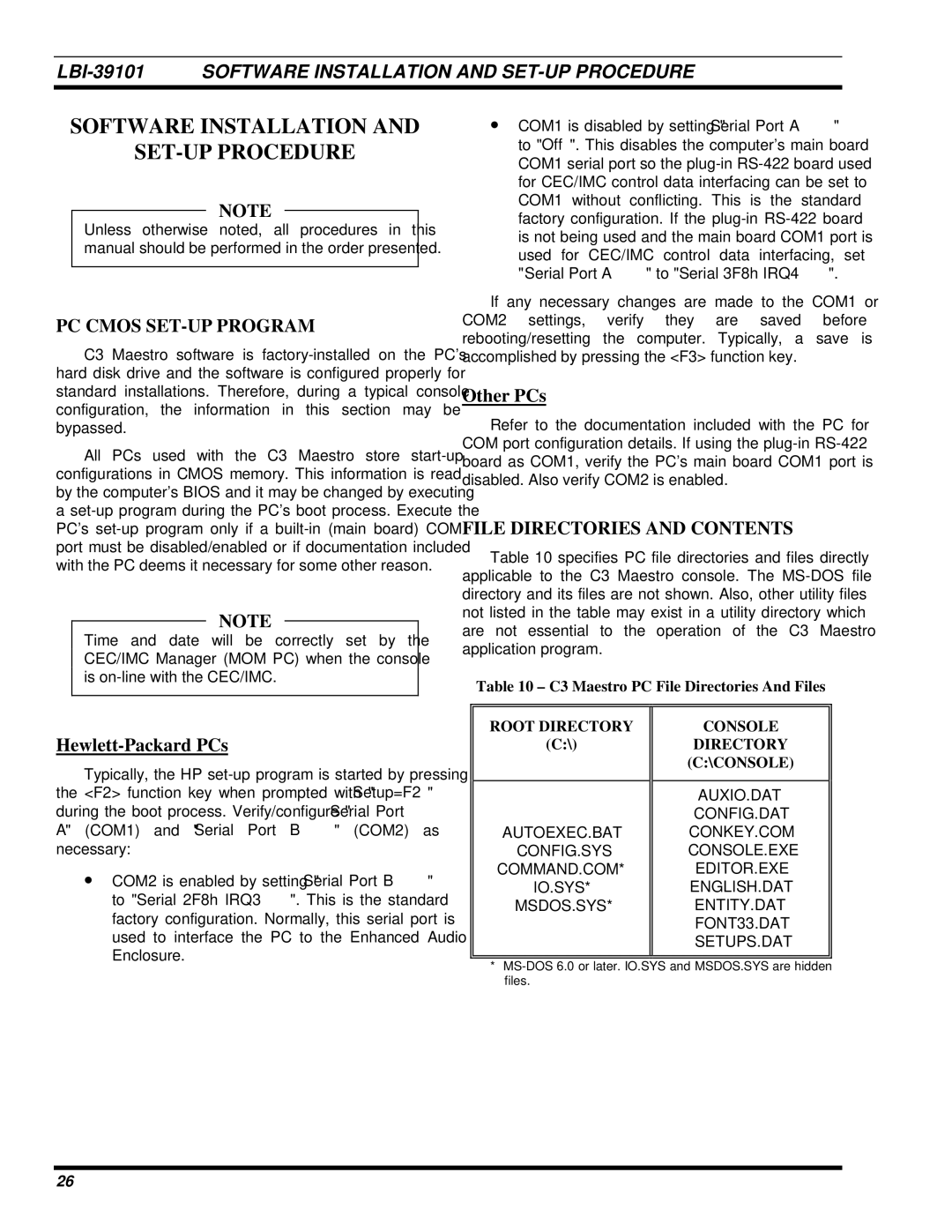 Ericsson LBI-39101A manual Software Installation SET-UP Procedure, LBI-39101 Software Installation and SET-UP Procedure 