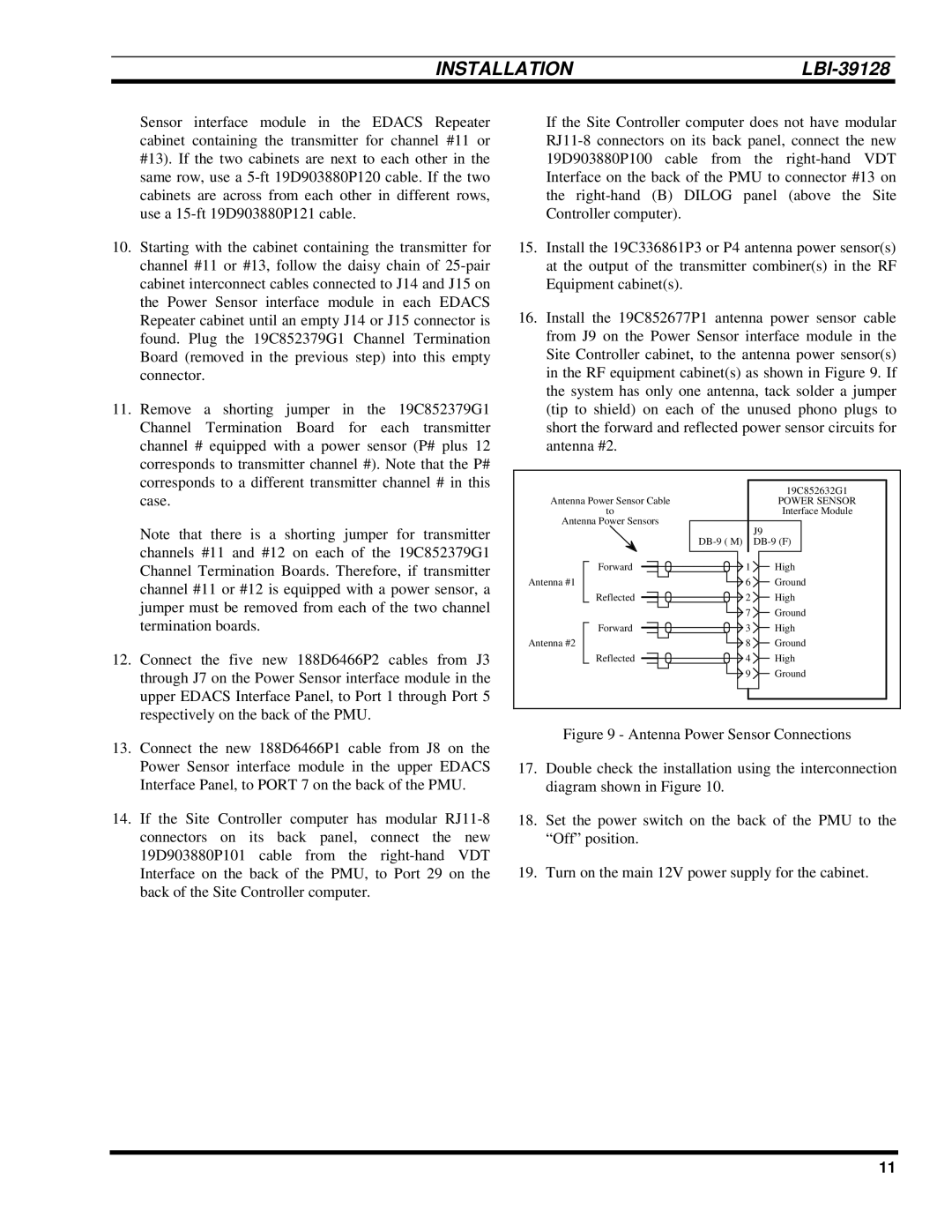 Ericsson LBI-39128 manual DB-9 M DB-9 F 