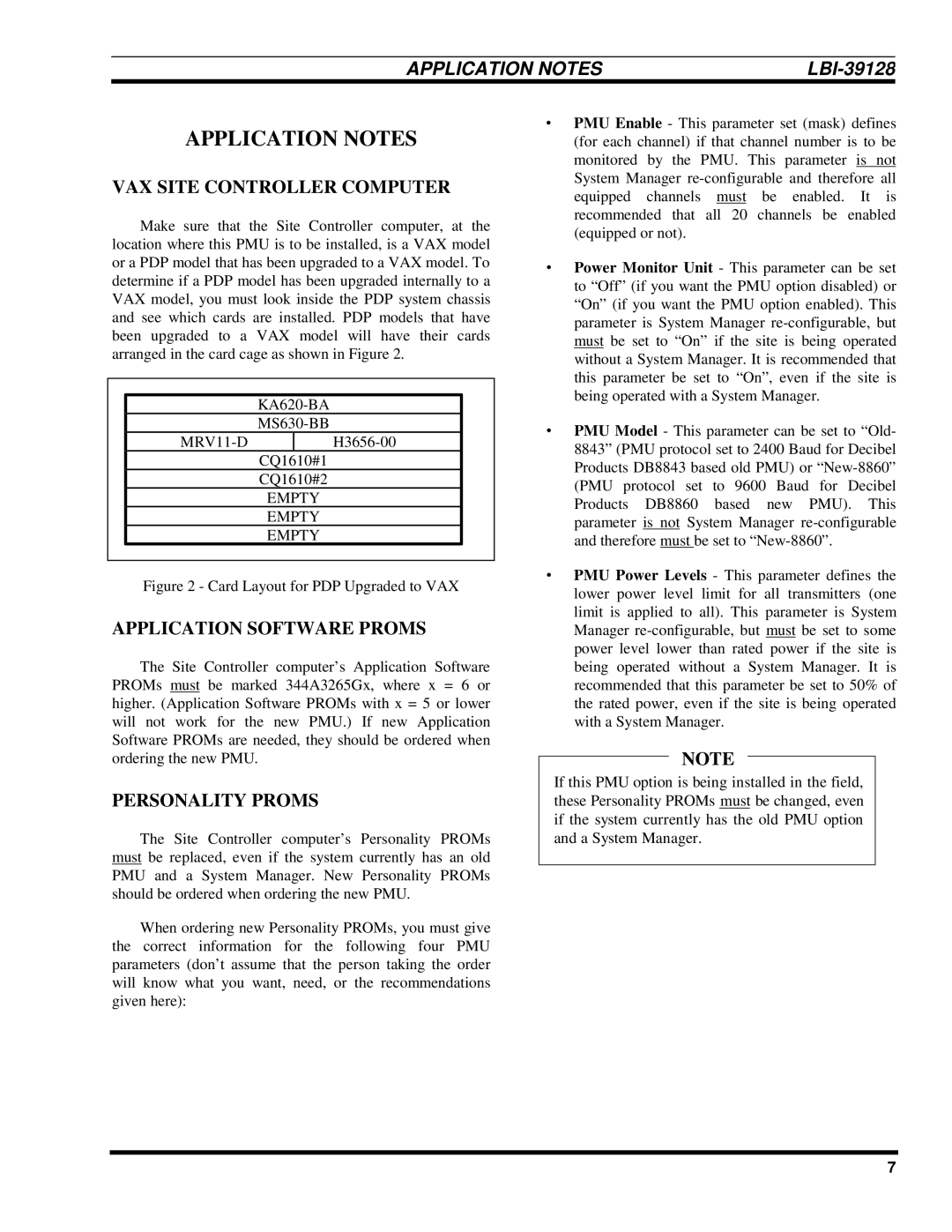 Ericsson LBI-39128 manual VAX Site Controller Computer, Application Software Proms, Personality Proms 