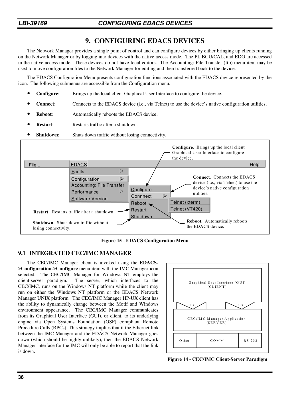 Ericsson LBI-39169 manual Configuring Edacs Devices, Integrated CEC/IMC Manager 