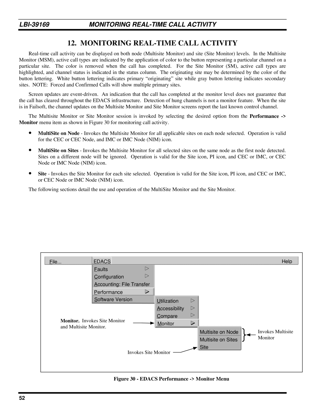 Ericsson LBI-39169 manual Monitoring REAL-TIME Call Activity 