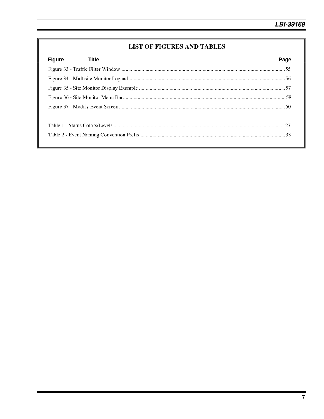 Ericsson LBI-39169 manual Traffic Filter Window 