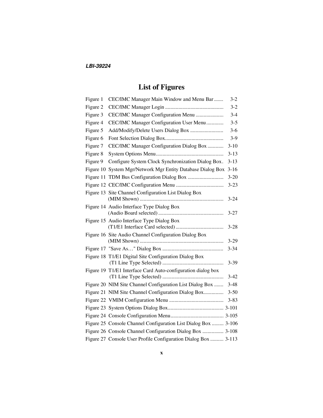 Ericsson LBI-39224 manual List of Figures 