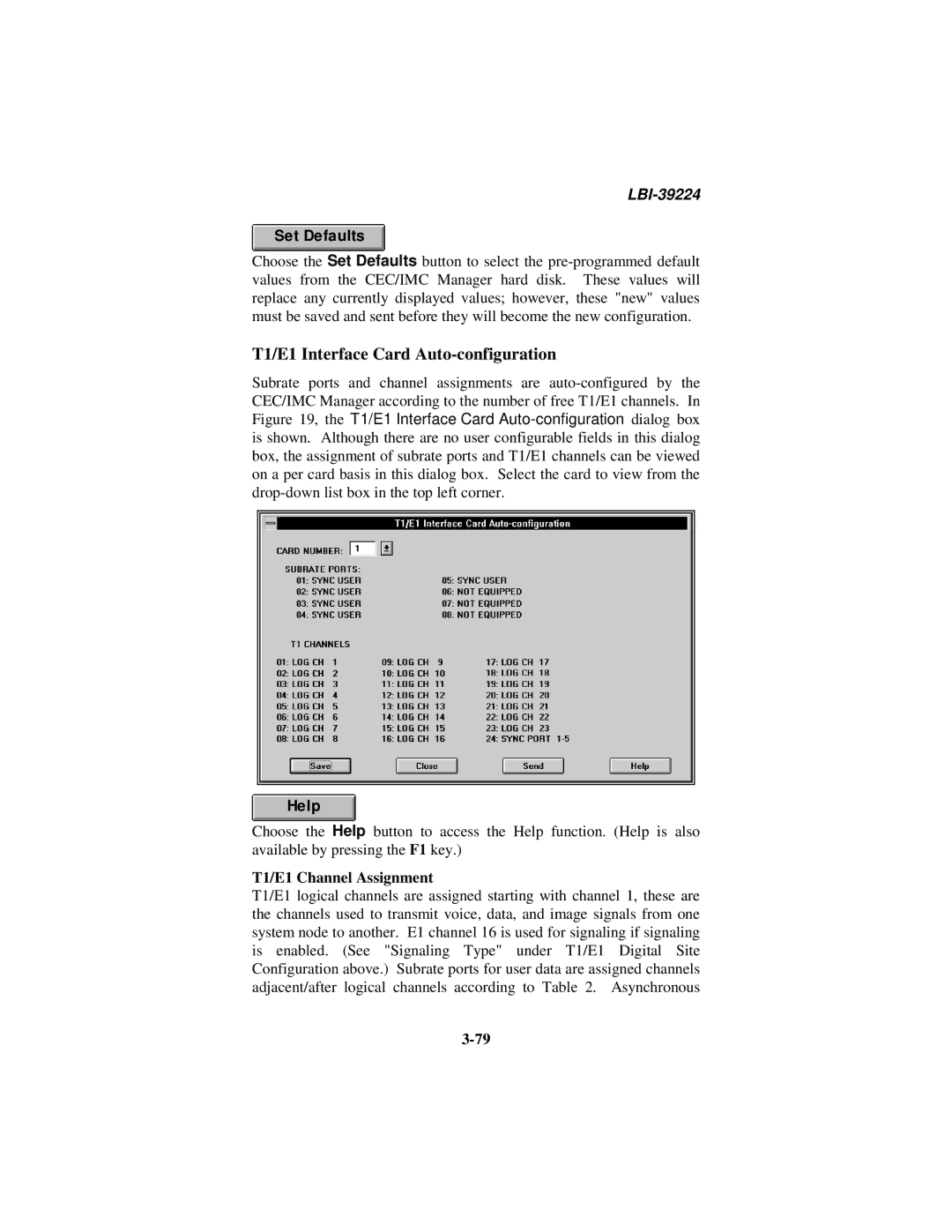 Ericsson LBI-39224 manual T1/E1 Interface Card Auto-configuration 