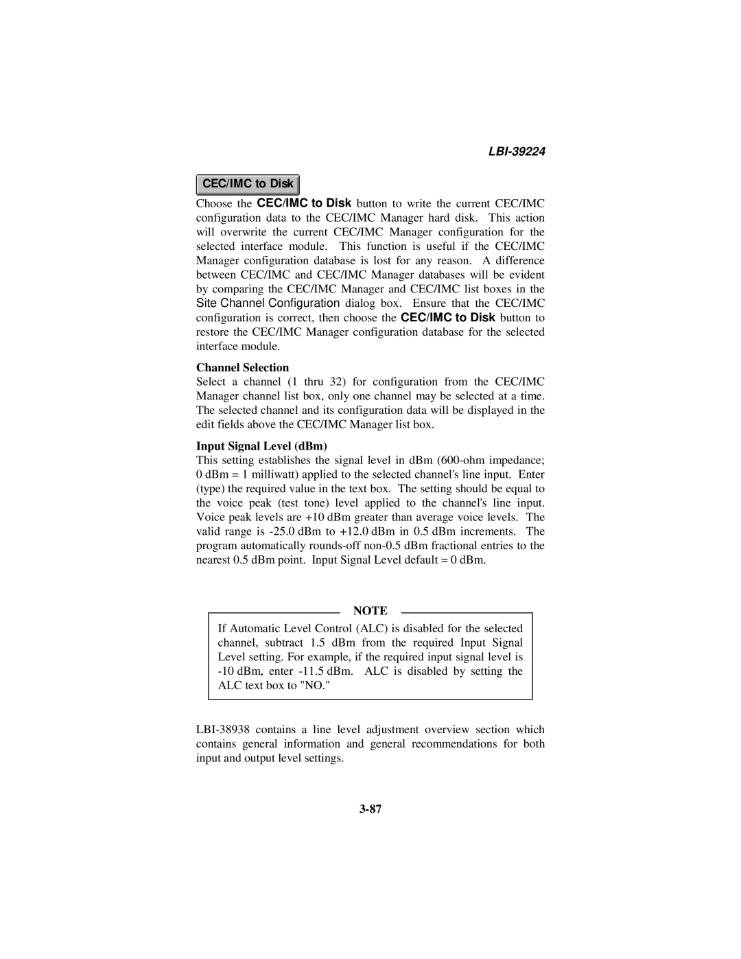 Ericsson LBI-39224 manual CEC/IMC to Disk 